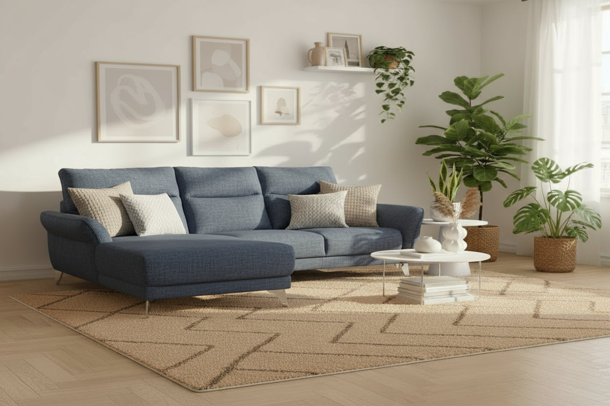 Cozy L-Shape Fabric Sofa