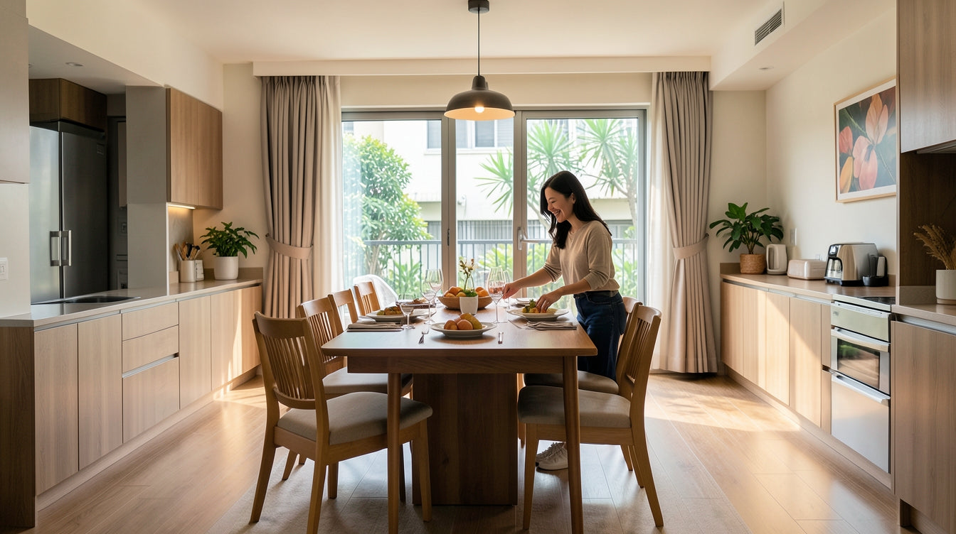Glass vs Wood Dining Table: Which is Best for Your Home? - Singapore Home Interior