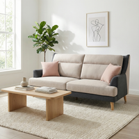 3 Seater Detachable Cushion Fabric Sofa