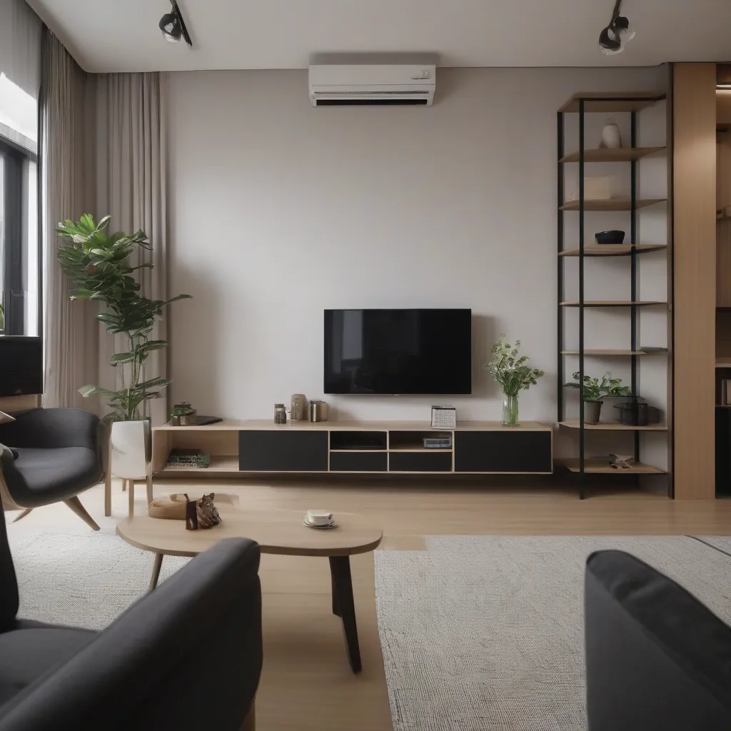 A home interior showcasing a curated colour palette across walls, furniture and decor