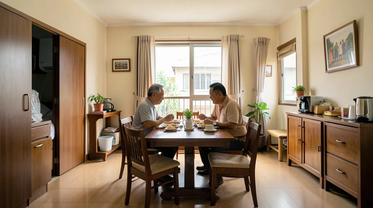 Dining table and chairs measured to show correct table and seat height dimensions