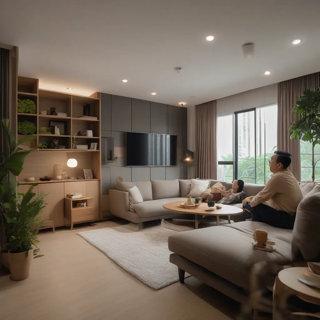 Furnished first apartment living room representing a budget-friendly Singapore furniture setup