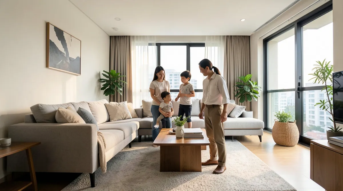 A popular sofa design displayed in a bright Singapore living room showroom setting