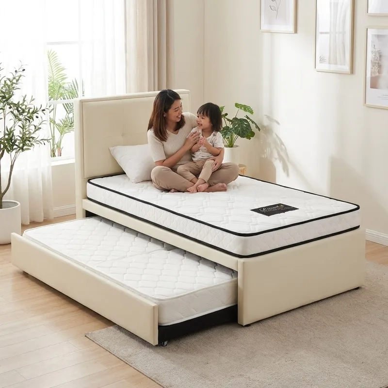 Single Pull Out Bed with 2 Mattresses
