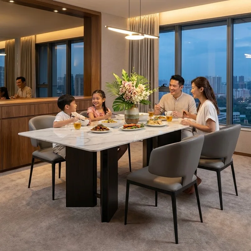 Marble Dining Full Set