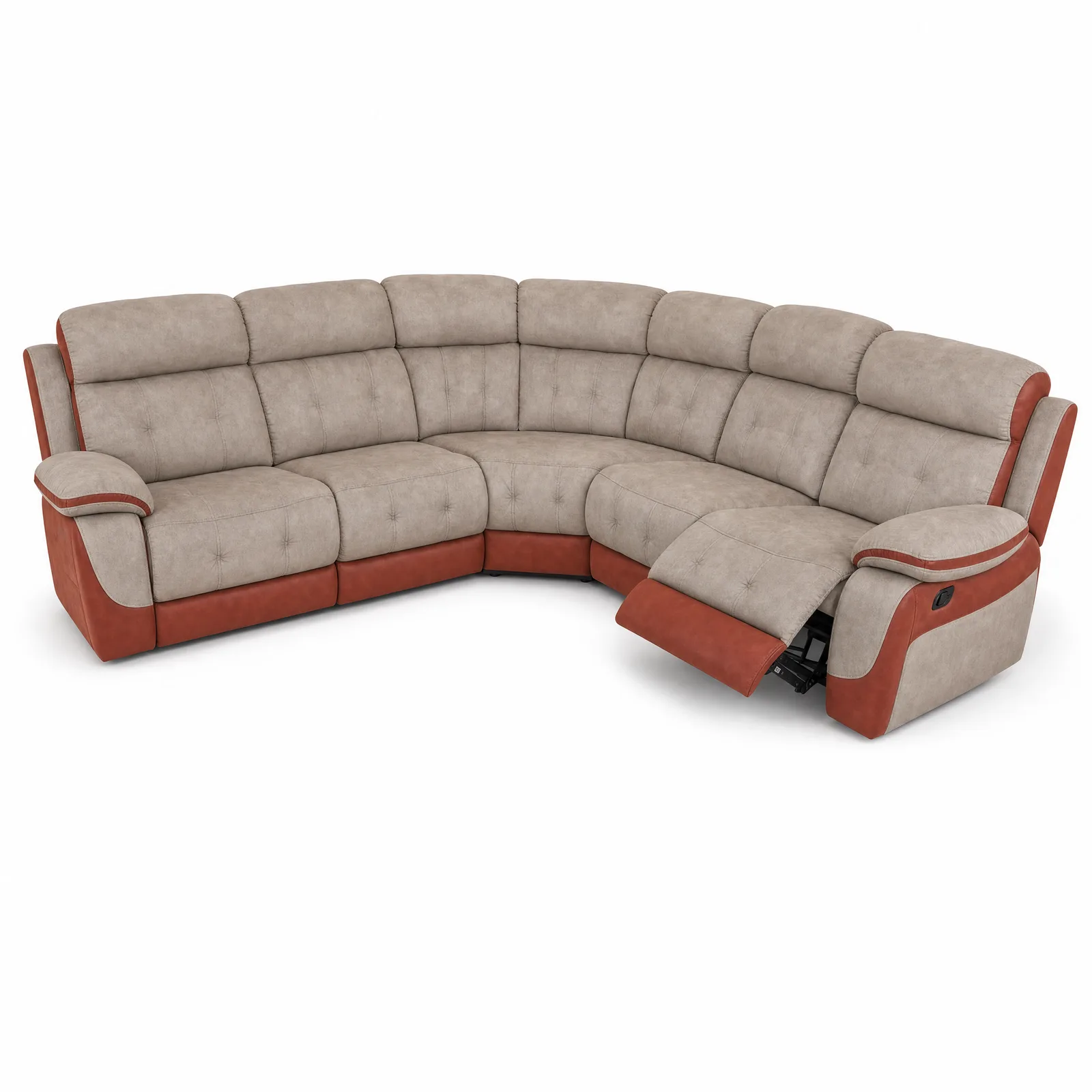 Amalfi Half Leather Recliner Sofa in a bright Singapore living room