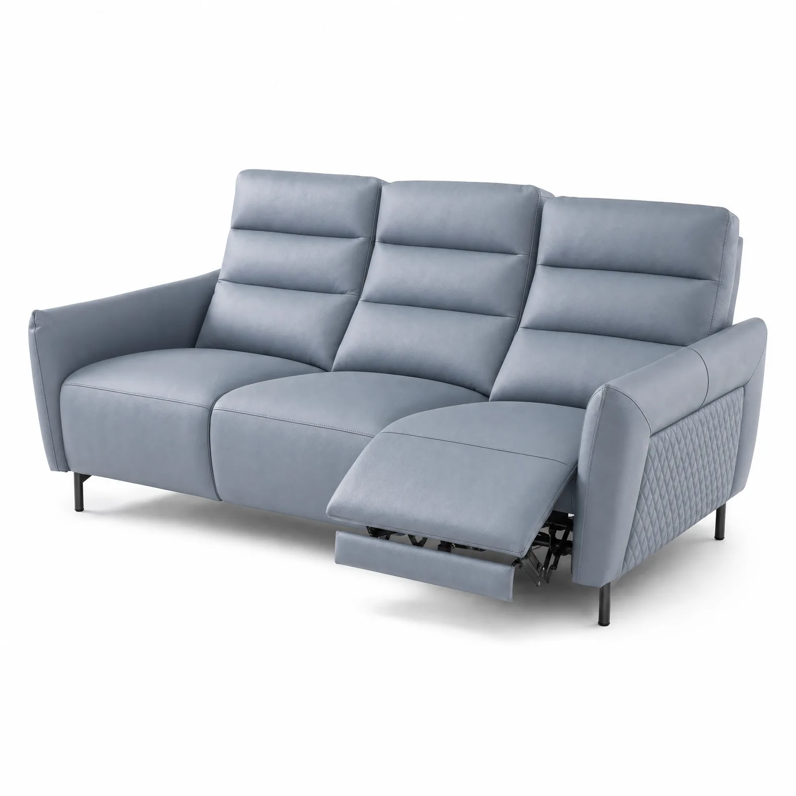 Cadiz Half Leather Recliner Sofa in a bright Singapore living room