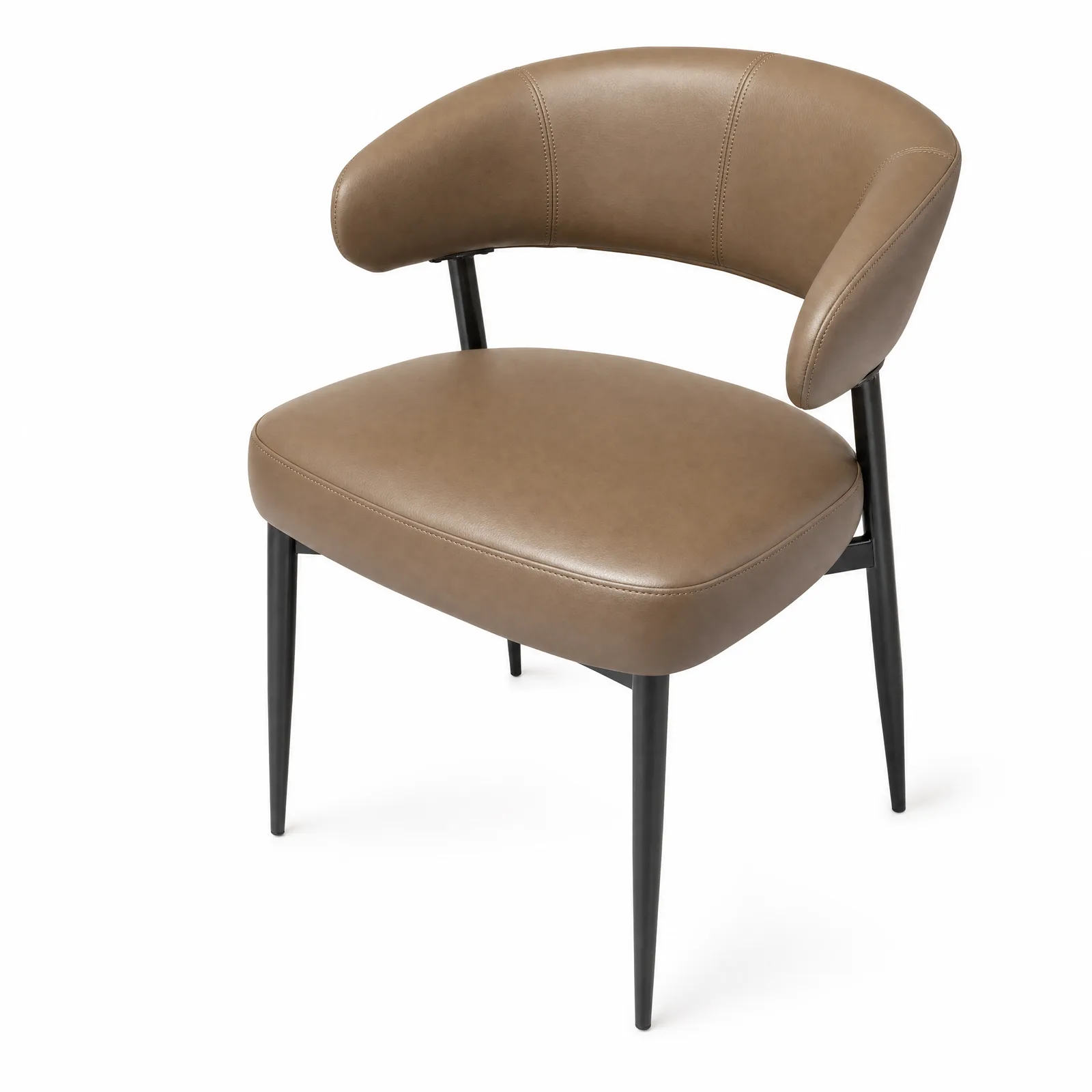 Chocolate Cushioned Dining Chair in a bright Singapore dining room