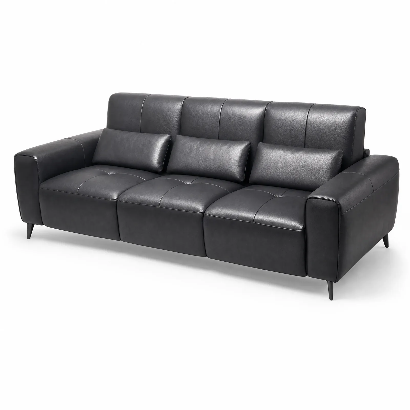 Evora Half Leather Recliner Sofa in a bright Singapore living room