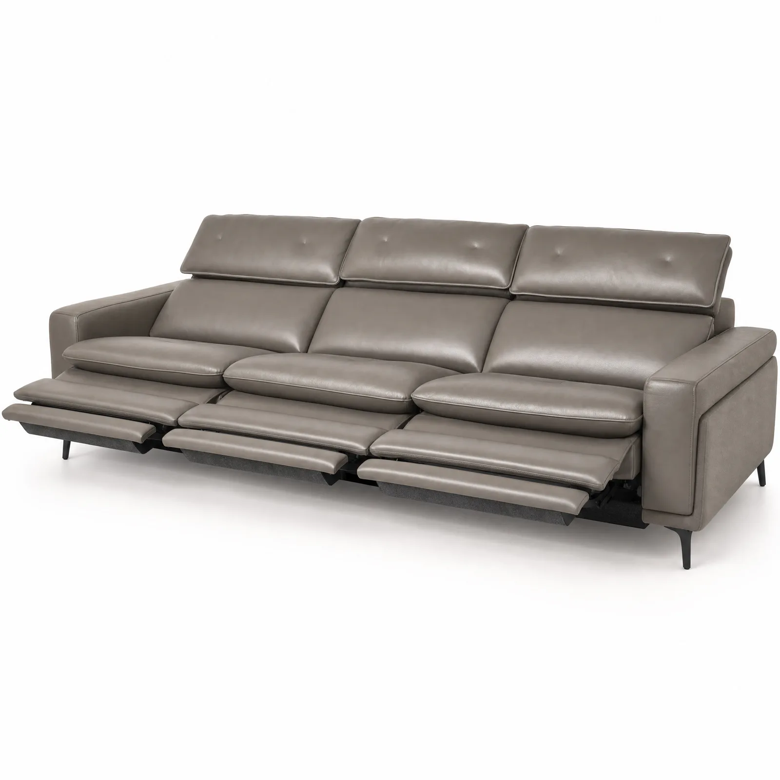 Helsinki Half Leather Recliner Sofa in a bright Singapore living room