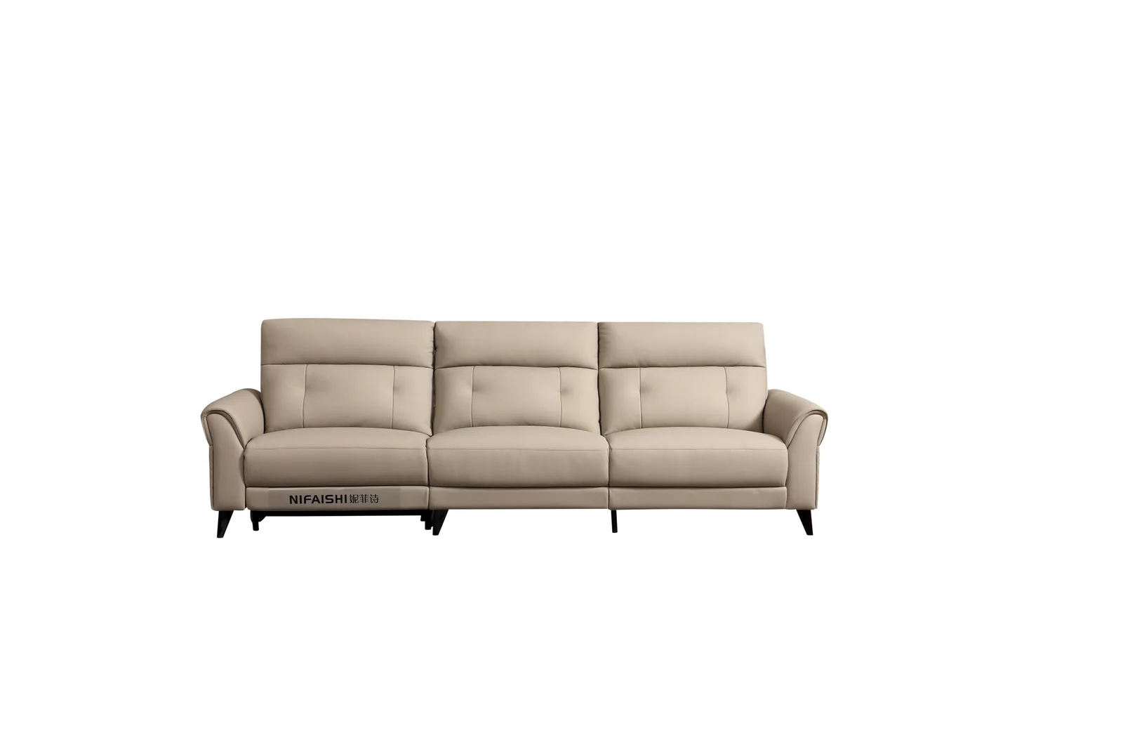 Ibiza Half Leather Recliner Sofa in a bright Singapore living room