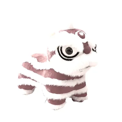 Pink lion dance plush stool