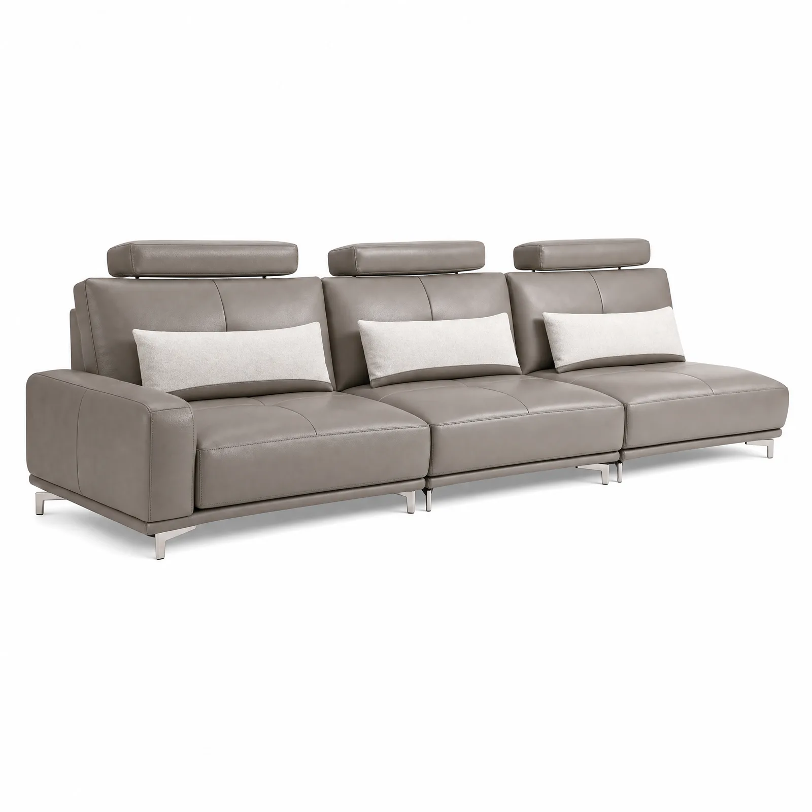 Lund Full Leather Sofa in a bright Singapore living room