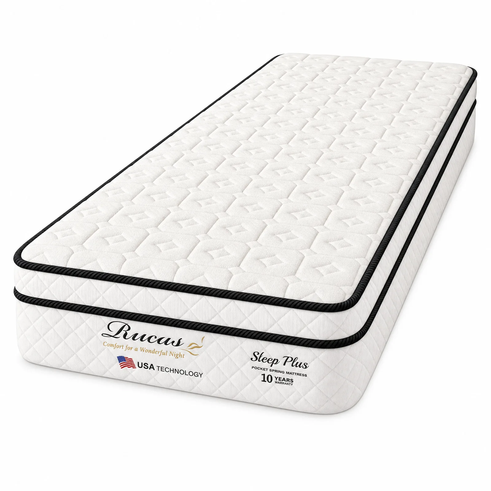 Rucas Sleep+ Support Mattress, studio view